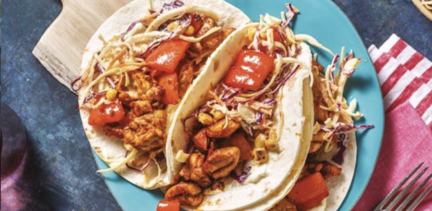 Portuguese Chicken Tacos with Charred Corn Slaw