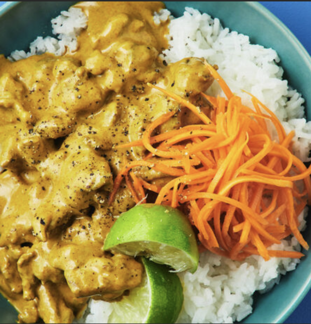 Singaporean Beef Curry with Pickled Carrot, Lime and Jasmine Rice